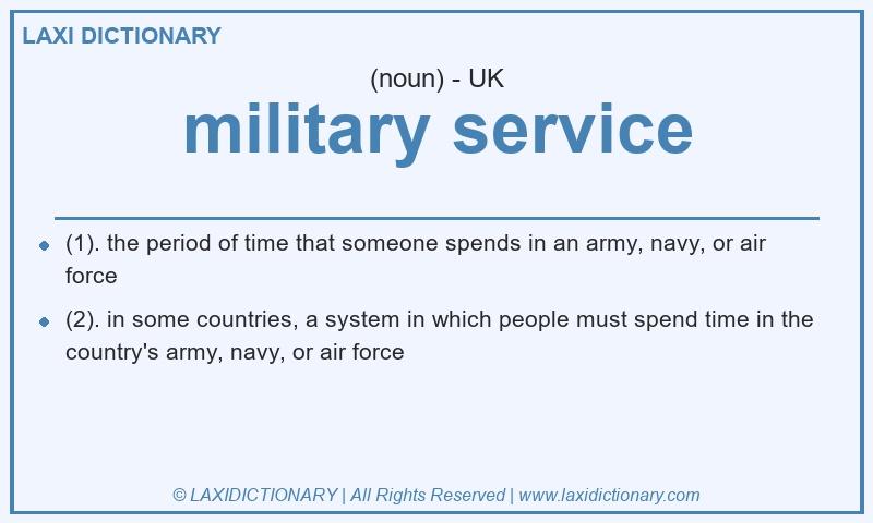 Definition military service in British English