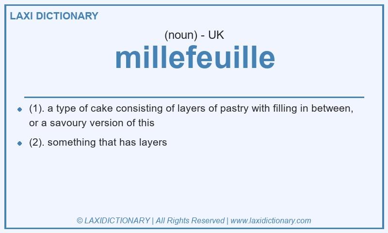 Definition millefeuille in British English