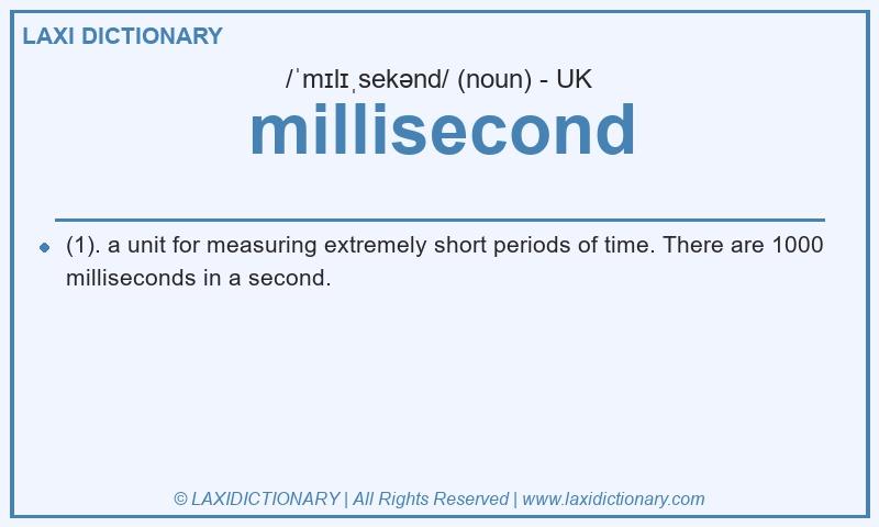 Definition millisecond in British English