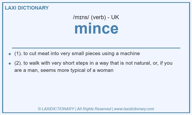 Definition mince in British English