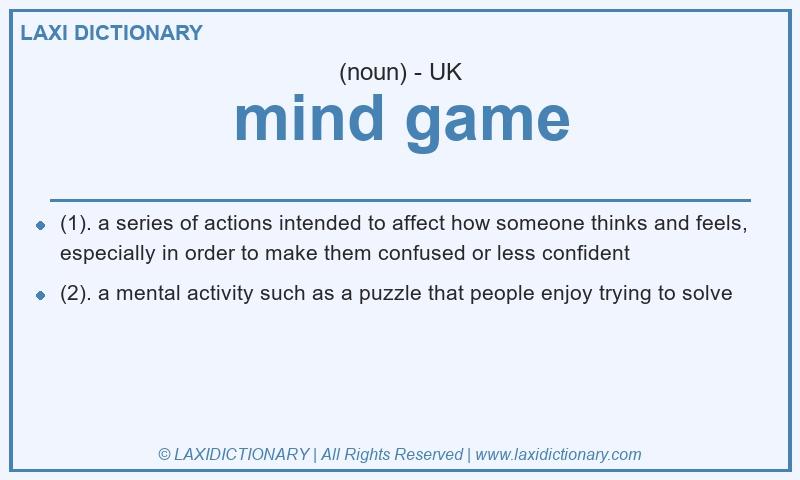 Definition mind game in British English