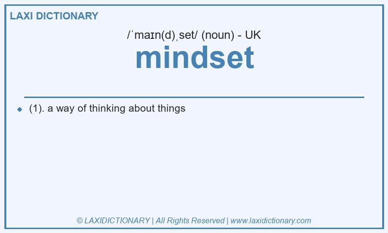 Definition mindset in British English