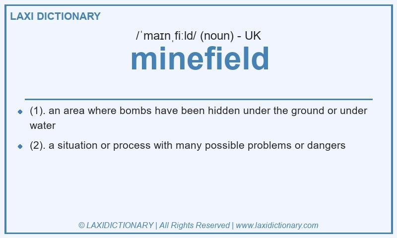 Definition minefield in British English