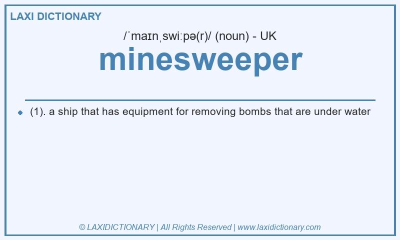 Definition minesweeper in British English