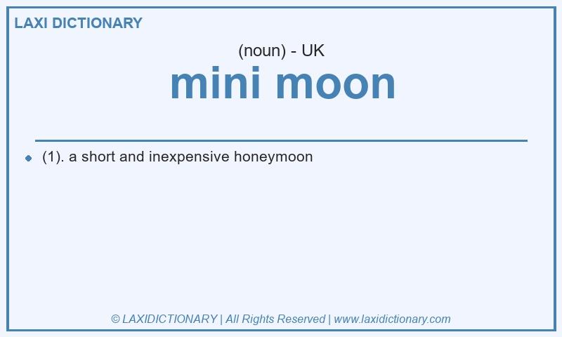 Definition mini moon in British English