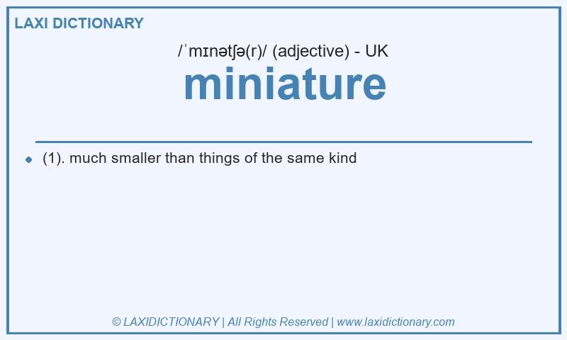 Definition miniature in British English