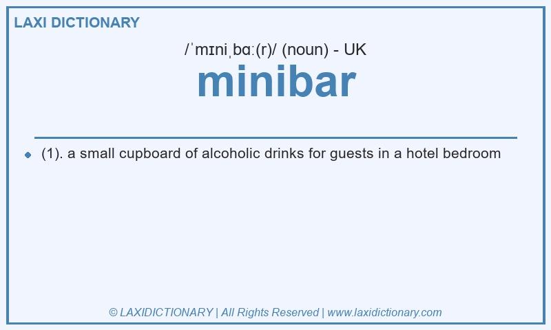 Definition minibar in British English