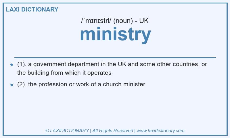Definition ministry in British English