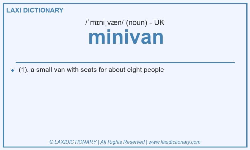Definition minivan in British English