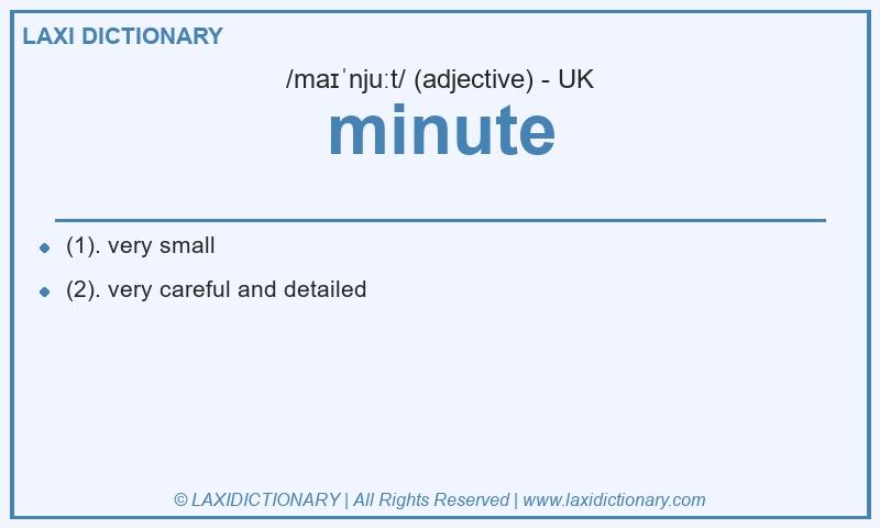 Definition minute in British English