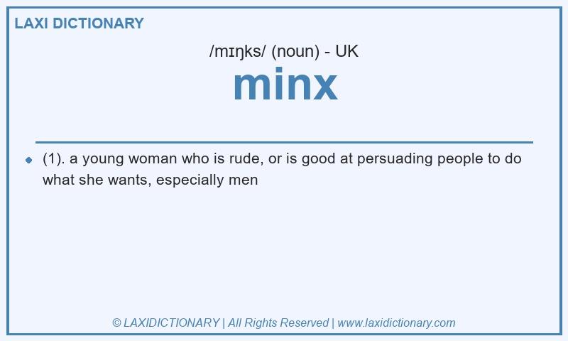 Definition minx in British English