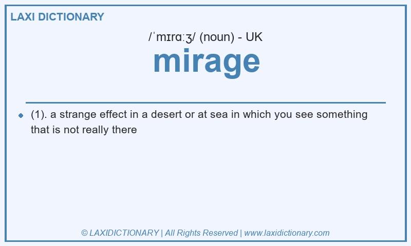 Definition mirage in British English