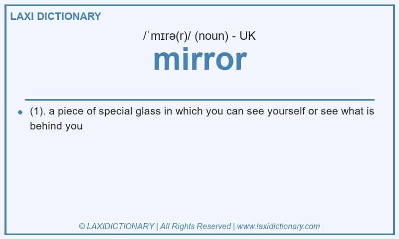 Definition mirror in British English