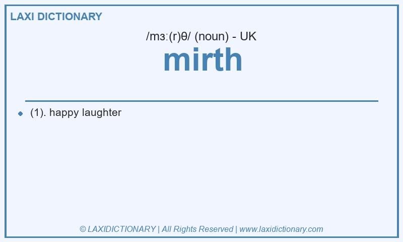 Definition mirth in British English