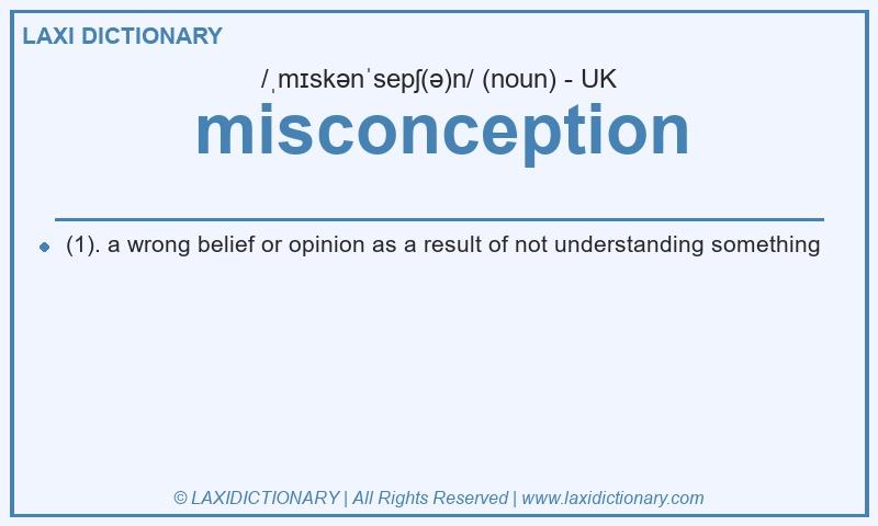 Definition misconception in British English