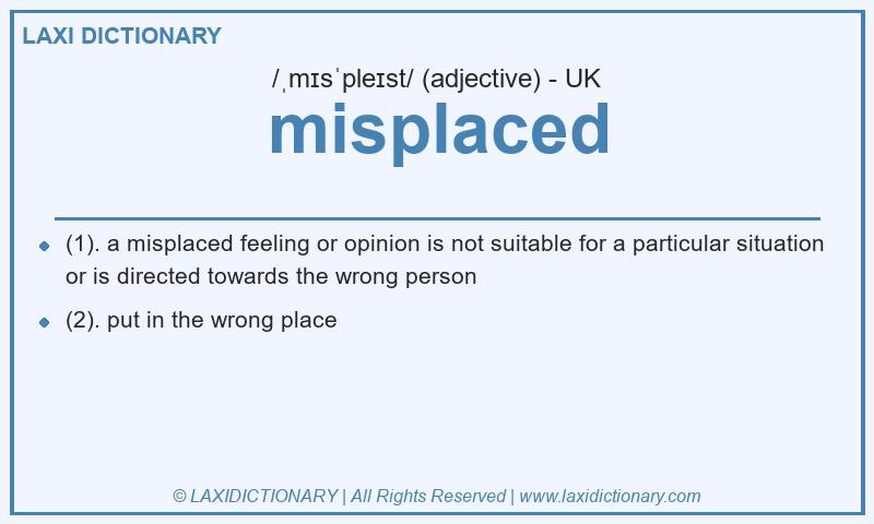 Definition misplaced in British English