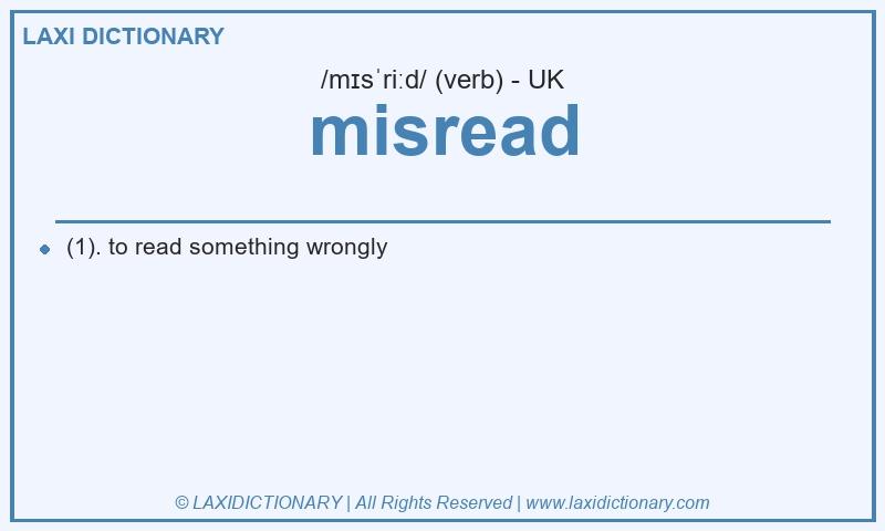 Definition misread in British English