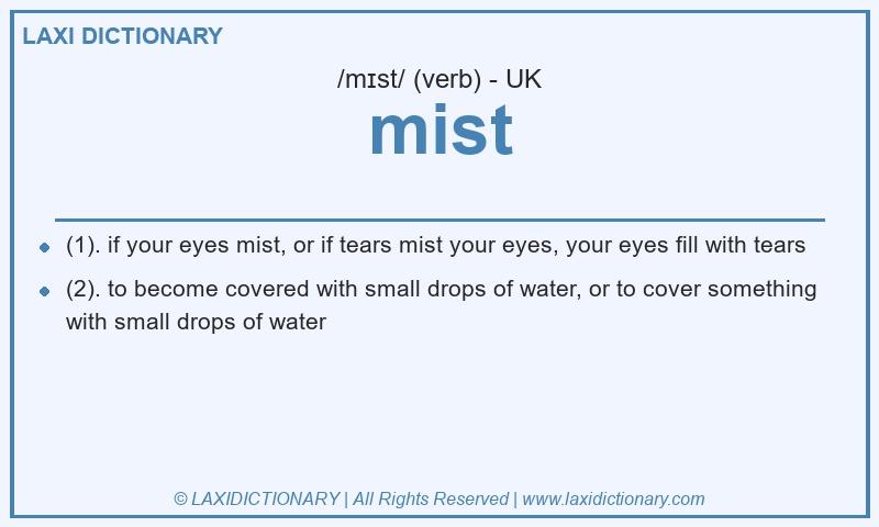 Definition mist in British English