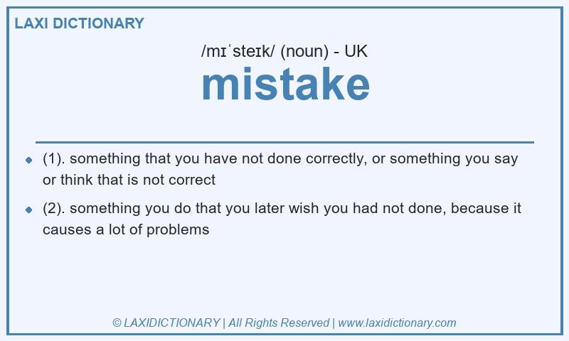 Definition mistake in British English