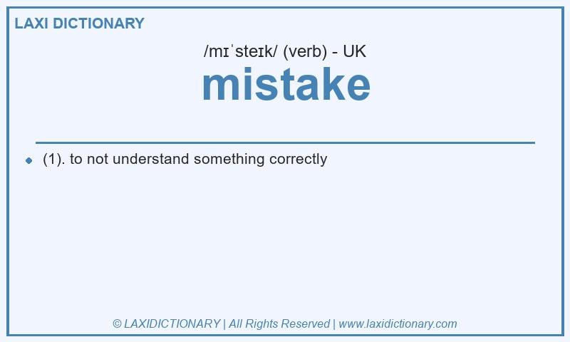 Definition mistake in British English