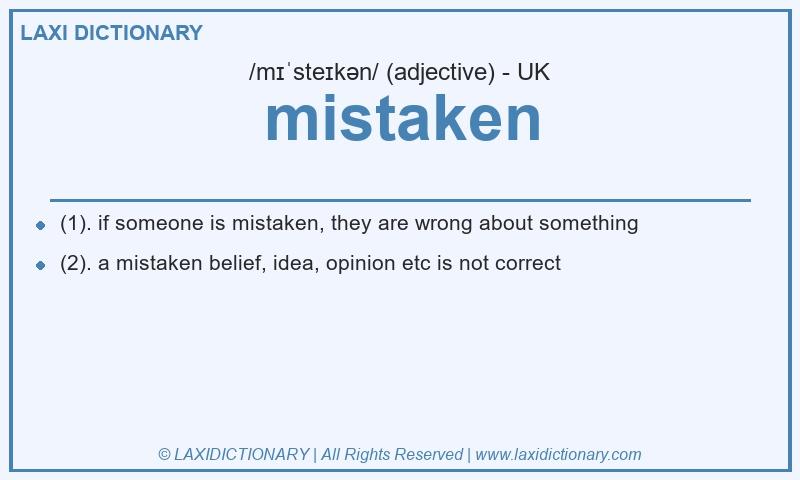 Definition mistaken in British English