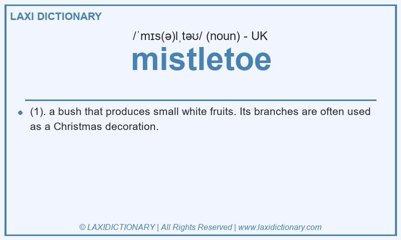 Definition mistletoe in British English