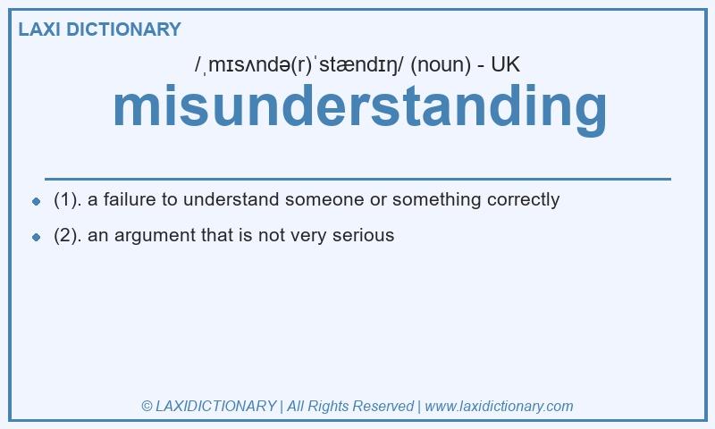 Definition misunderstanding in British English