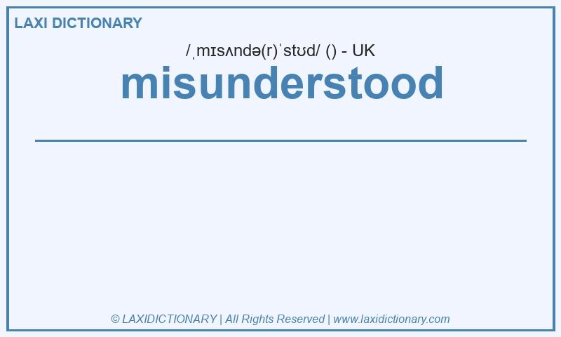 Definition misunderstood in British English