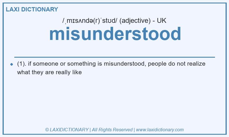 Definition misunderstood in British English