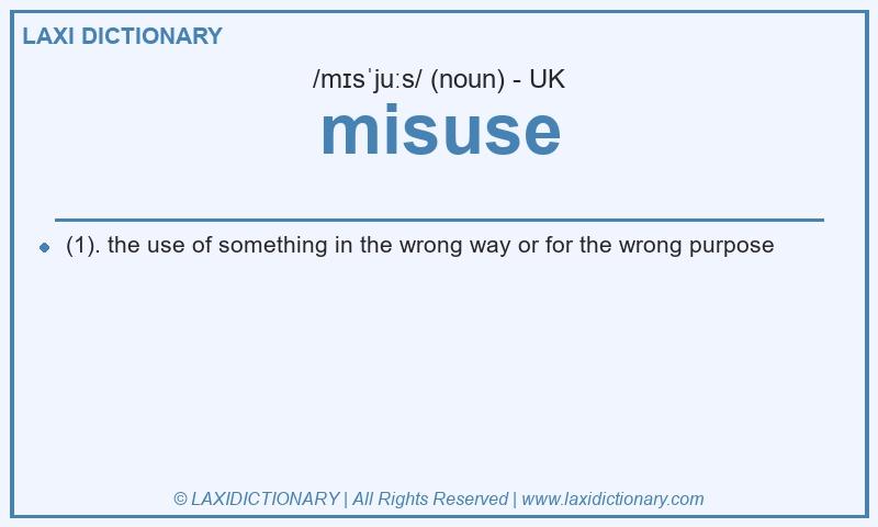 Definition misuse in British English