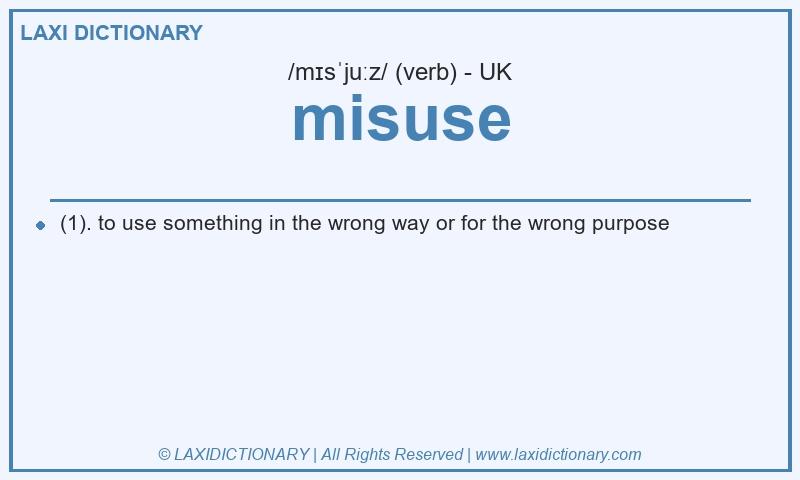 Definition misuse in British English