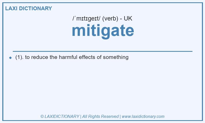 Definition mitigate in British English