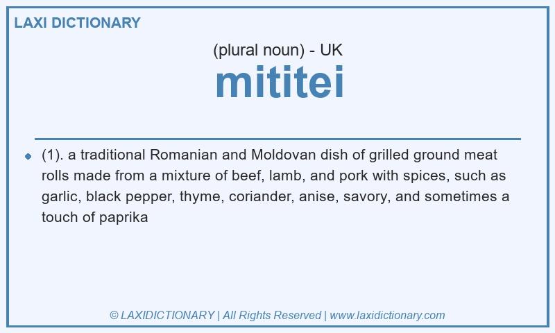 Definition mititei in British English