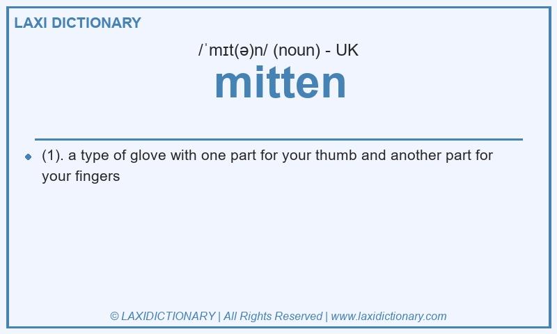 Definition mitten in British English