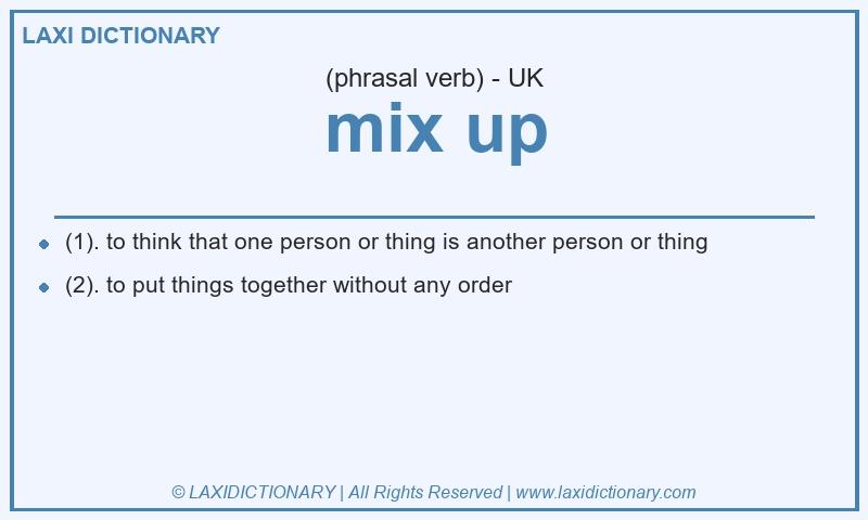 Definition mix up in British English