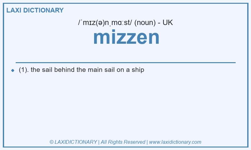 Definition mizzen in British English