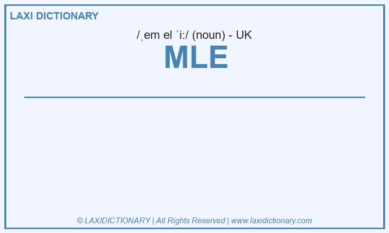 Definition MLE in British English