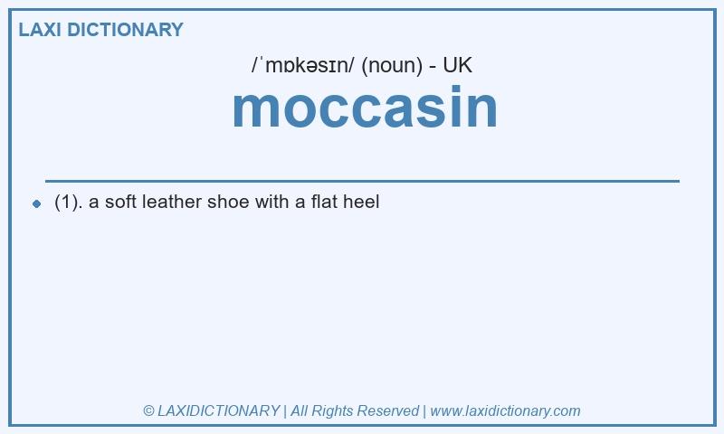 Definition moccasin in British English