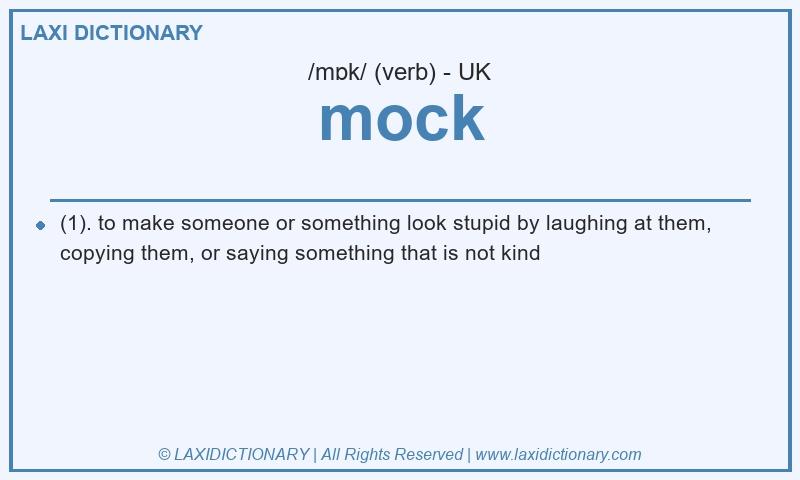 Definition mock in British English