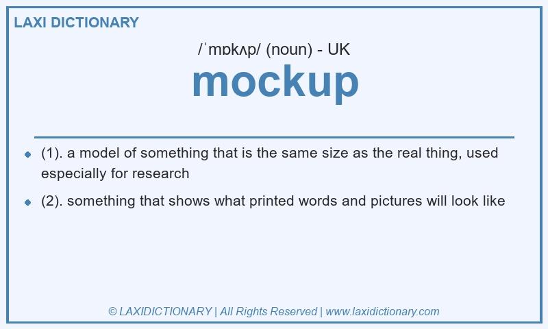 Definition mockup in British English