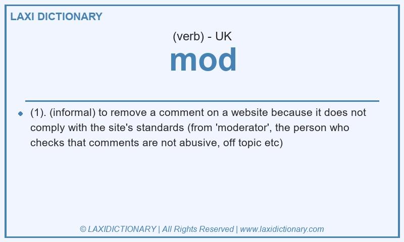 Definition mod in British English