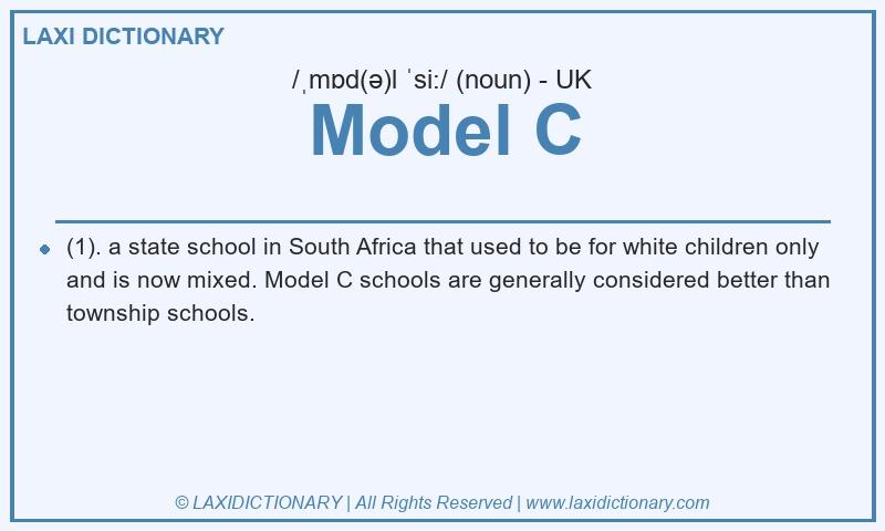 Definition Model C in British English