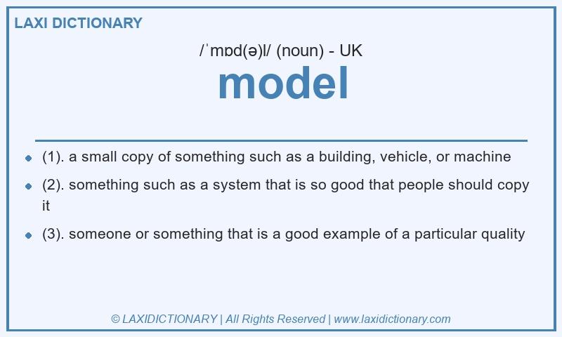 Definition model in British English