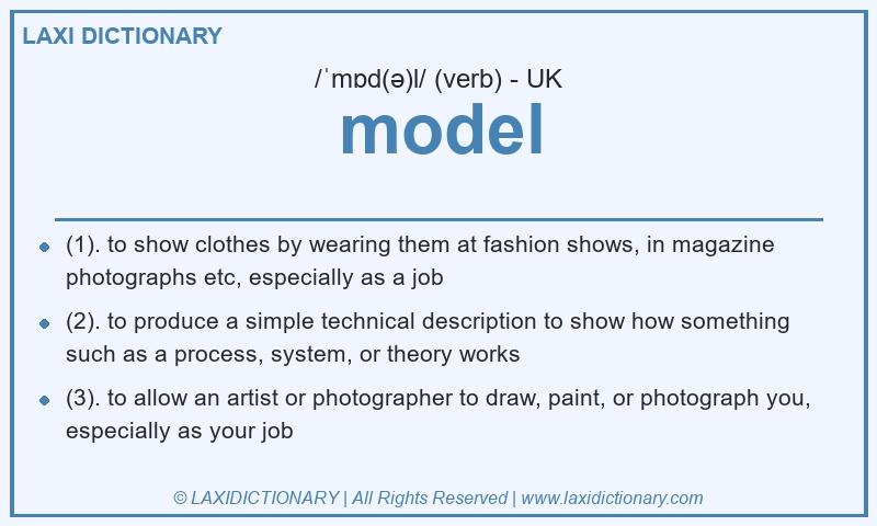Definition model in British English