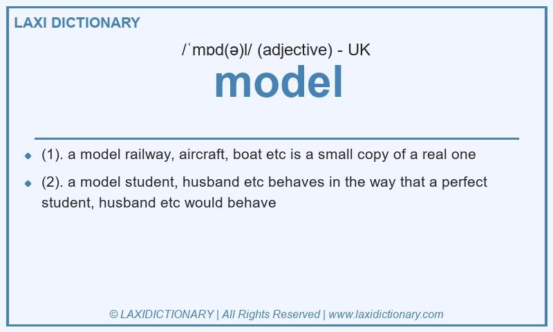 Definition model in British English