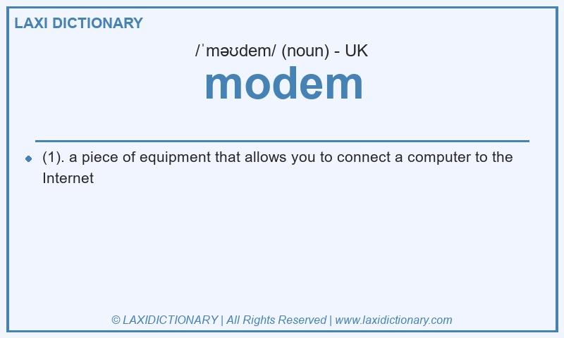 Definition modem in British English