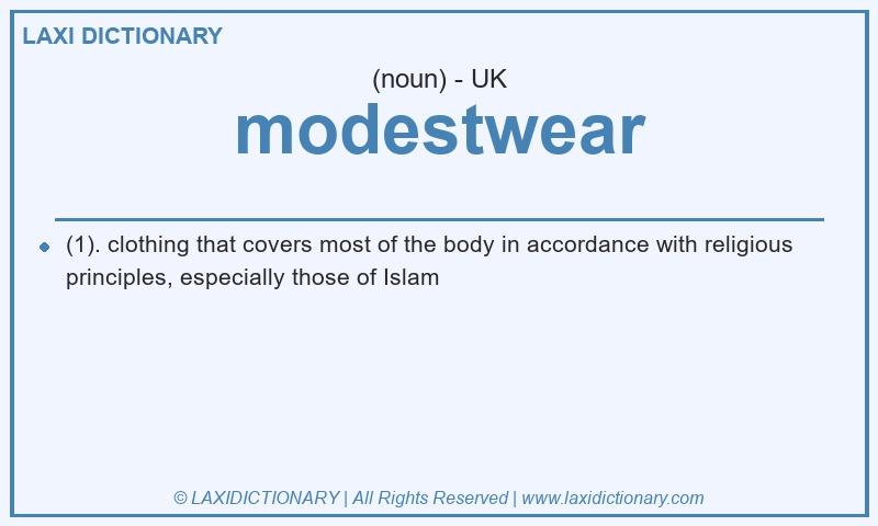Definition modestwear in British English
