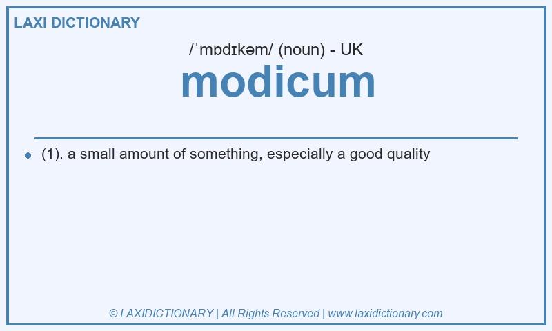Definition modicum in British English
