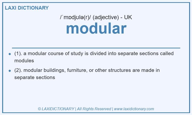 Definition modular in British English