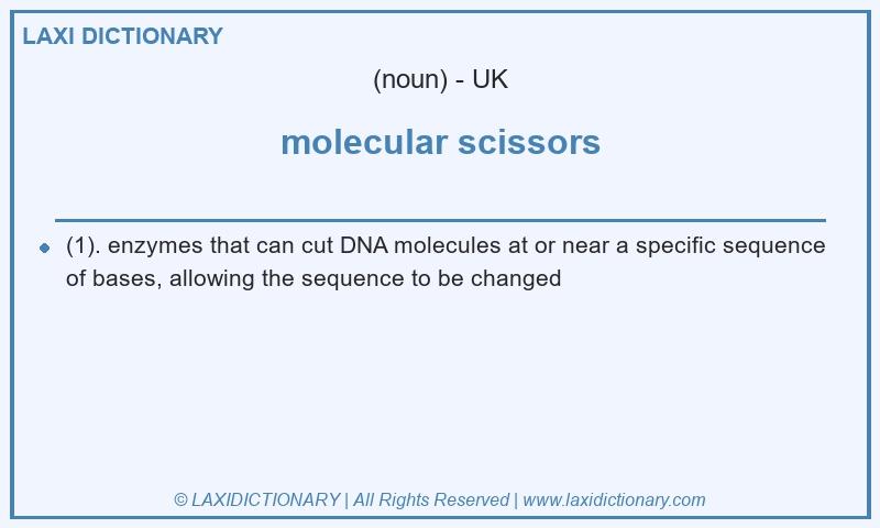 Definition molecular scissors in British English